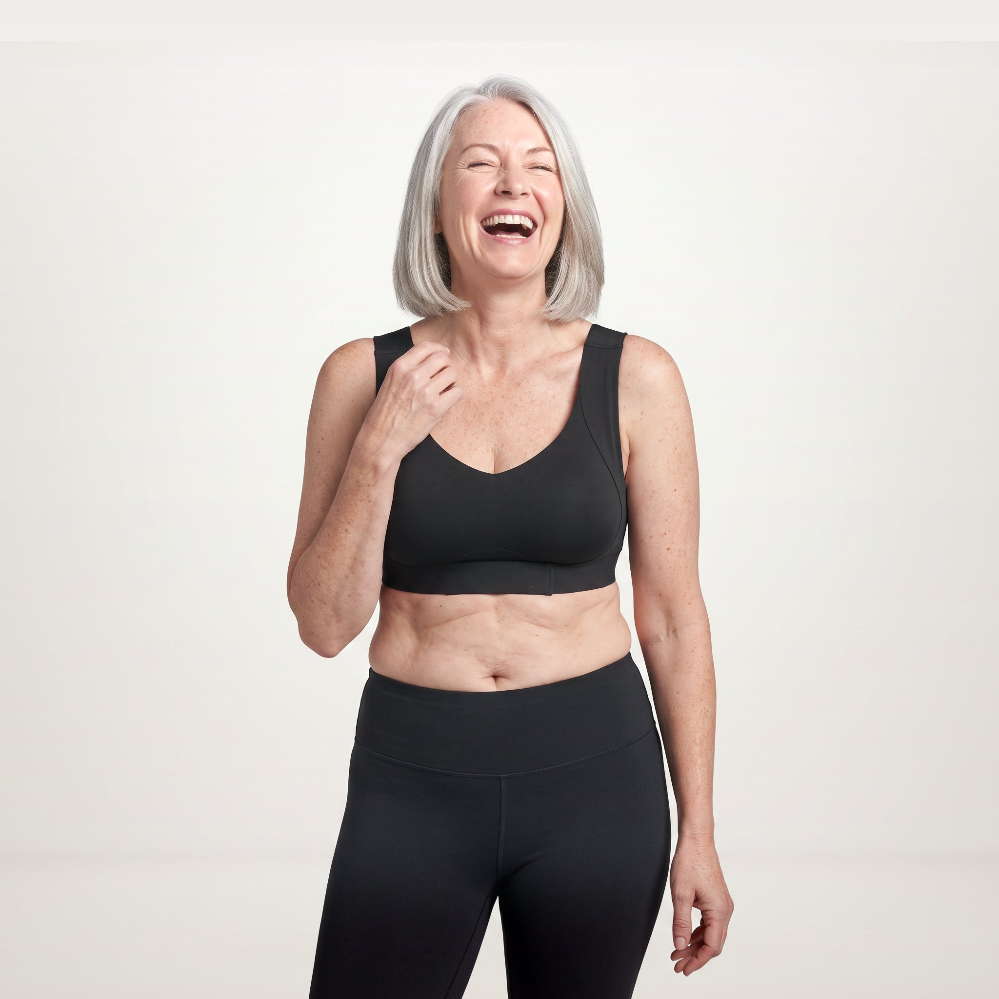 Woman wearing the Ionix Labs Sculpt Posture Bra